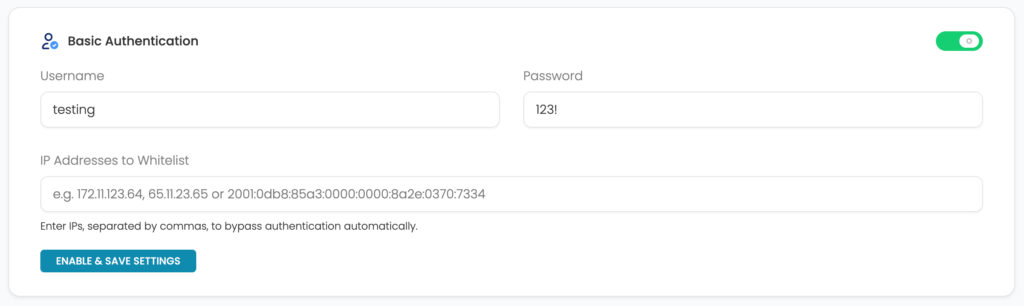 Basic authentication